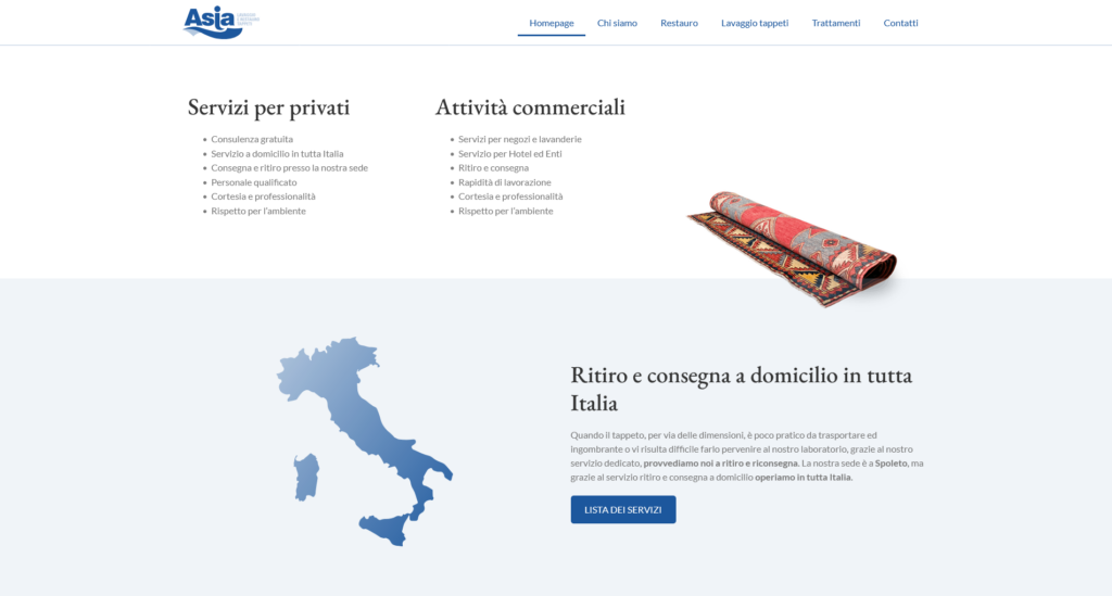 Lightage firma la realizzazione del nuovo sito web per Asia Tappeti