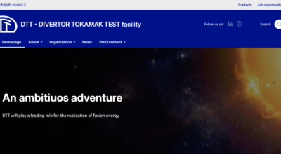 Restyling del sito DTT Project: online il nuovo portale dedicato alla ricerca sulla fusione nucleare