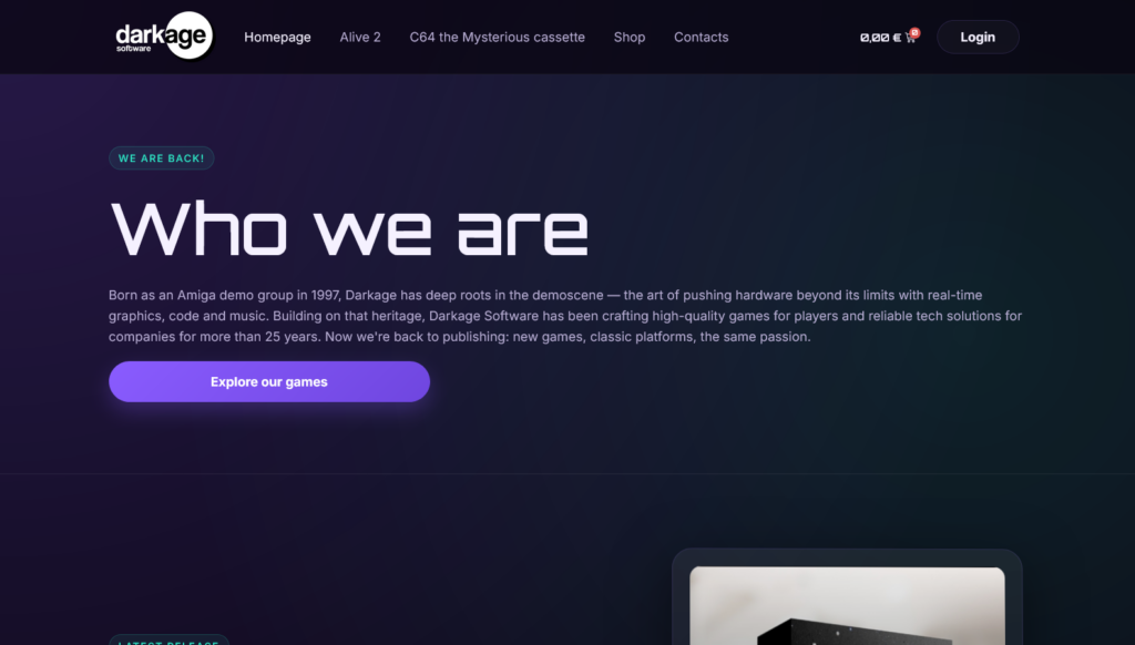 Online il nuovo sito di Darkage Software: un e-commerce WordPress e WooCommerce completamente personalizzato